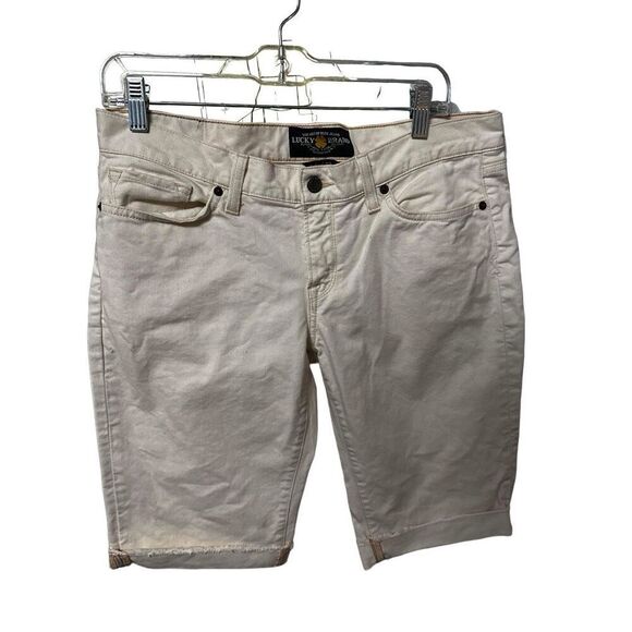 Women’s Lucky Brand White Cream Jean Shorts Size 14/32￼ - Picture 1 of 3